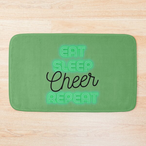 Item preview, Eat Sleep Cheer Repeat in Green and Black designed and sold by GeoTeasters.