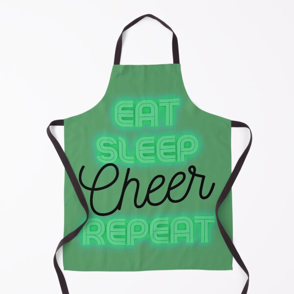 Item preview, Eat Sleep Cheer Repeat in Green and Black designed and sold by GeoTeasters.