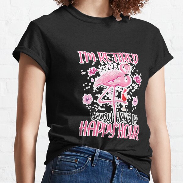 Artikel-Vorschau von Tg Cute I'm Retired Flamingo Wine, designt und verkauft von NeverLoseSF.