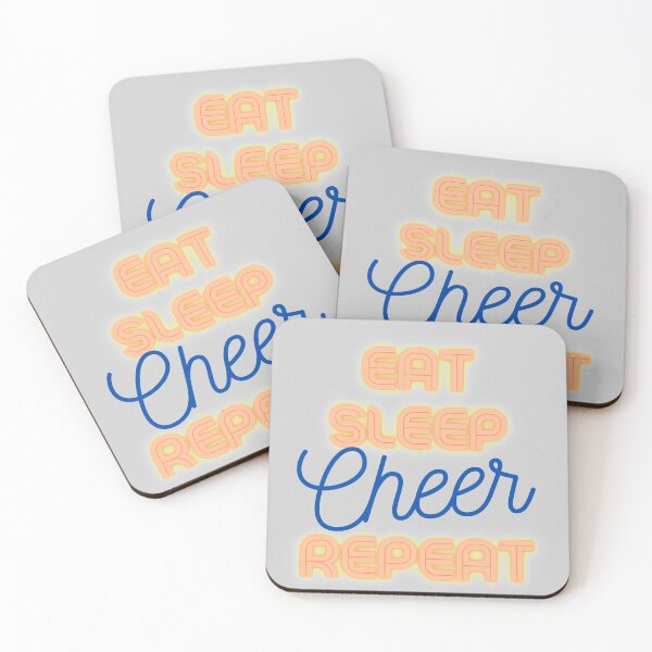 Item preview, Eat Sleep Cheer Repeat in Orange and Blue designed and sold by GeoTeasters.