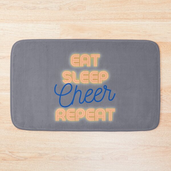 Item preview, Eat Sleep Cheer Repeat in Orange and Blue designed and sold by GeoTeasters.