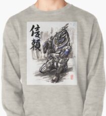 Mass Effect Garrus Sumie style with Japanese Calligraphy Pullover