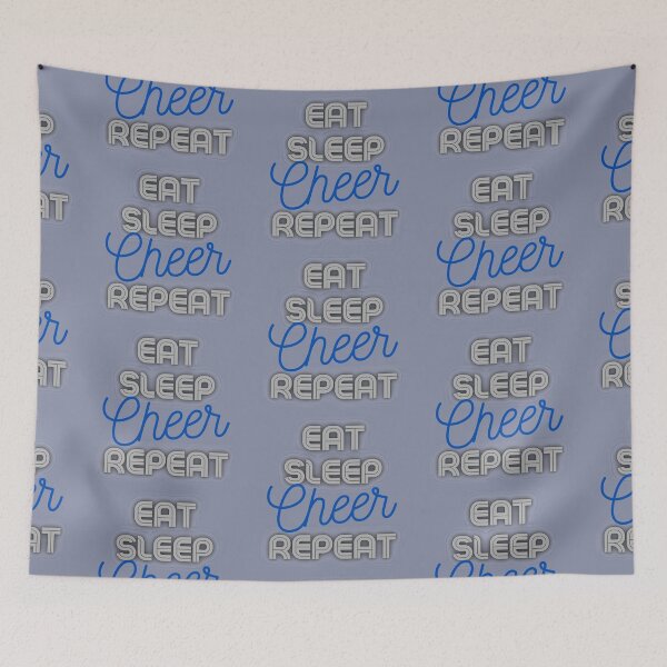 Item preview, Copy of Eat Sleep Cheer Repeat in Blue and Gray designed and sold by GeoTeasters.