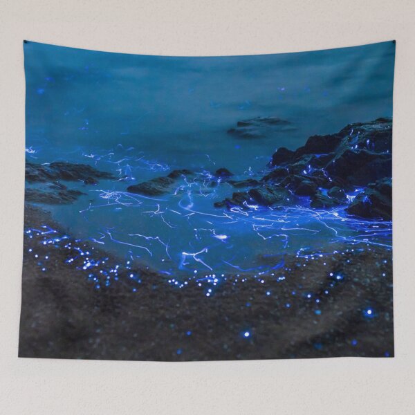 Item preview, Summer Night At The Beach Starry Bioluminiscent Seaweed designed and sold by Curlyredflowers.