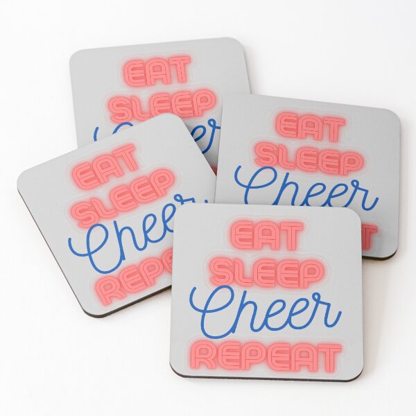 Item preview, Eat Sleep Cheer Repeat in Blue and Red designed and sold by GeoTeasters.
