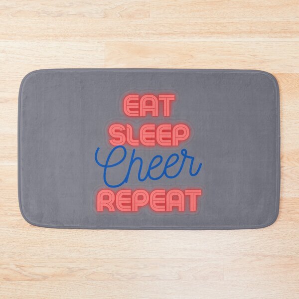 Item preview, Eat Sleep Cheer Repeat in Blue and Red designed and sold by GeoTeasters.