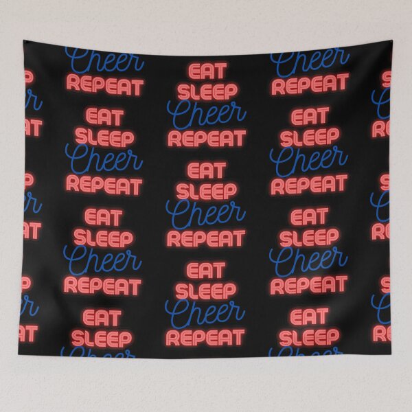 Item preview, Eat Sleep Cheer Repeat in Blue and Red designed and sold by GeoTeasters.