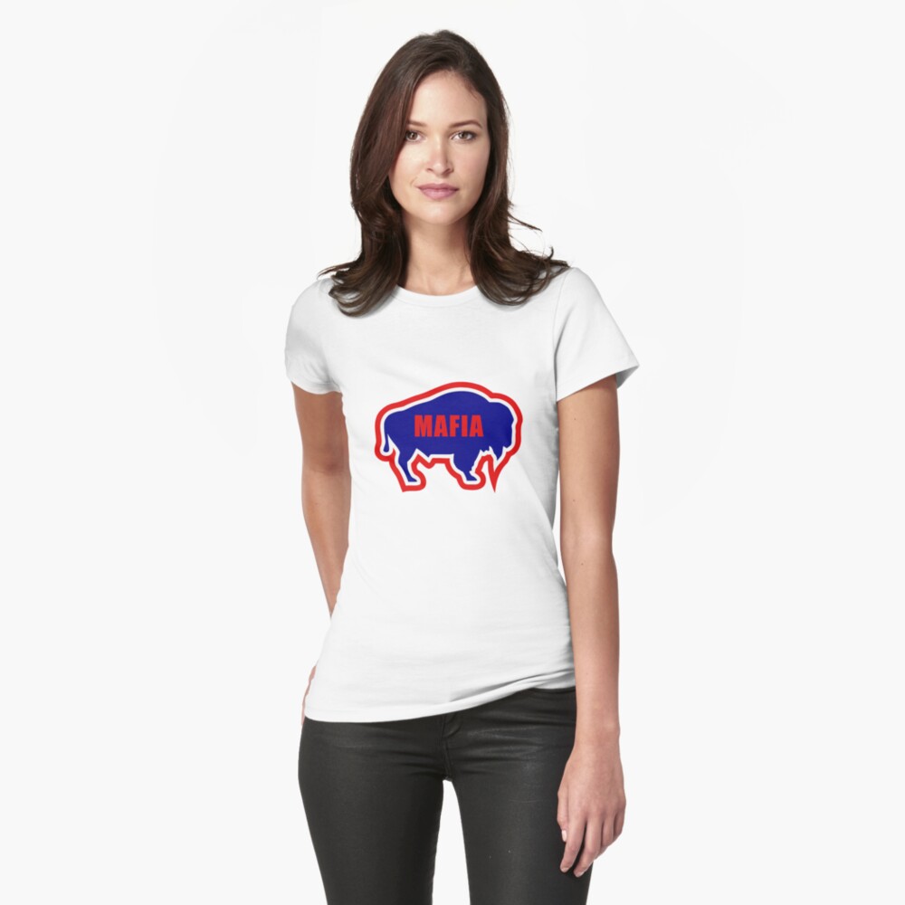 Womens Bills Mafia Red White And Blue Bu t shirt mockup, harness