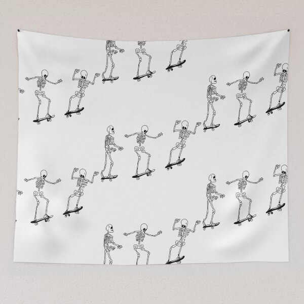 Item preview, skeletons on skateboards  designed and sold by mollsdesignss.