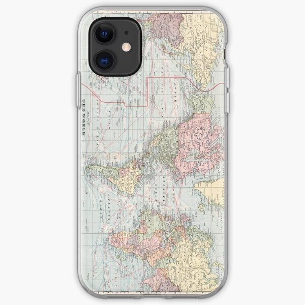 Vintage Weltkarte (1901) iPhone Flexible Hülle