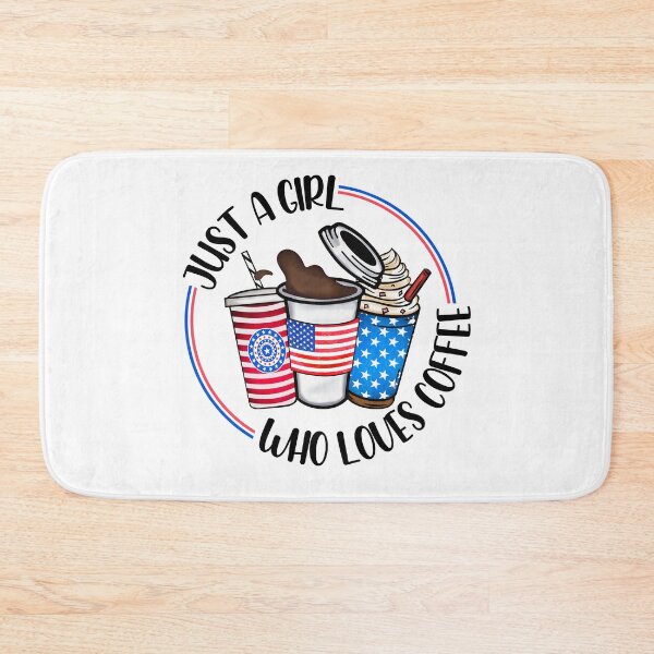 Item preview, Just A Girl who loves coffee America  designed and sold by WaveOcean123.