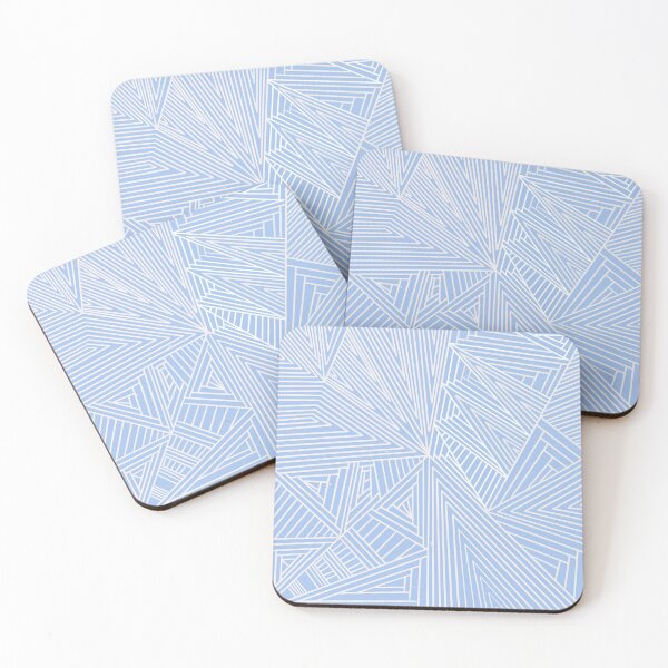 Item preview, GeoLines Sky Blue & White Lines Pattern designed and sold by mishulu.