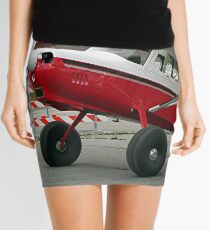 Aircraft (red,black & white) at Lake Hood, Alaska Mini Skirt