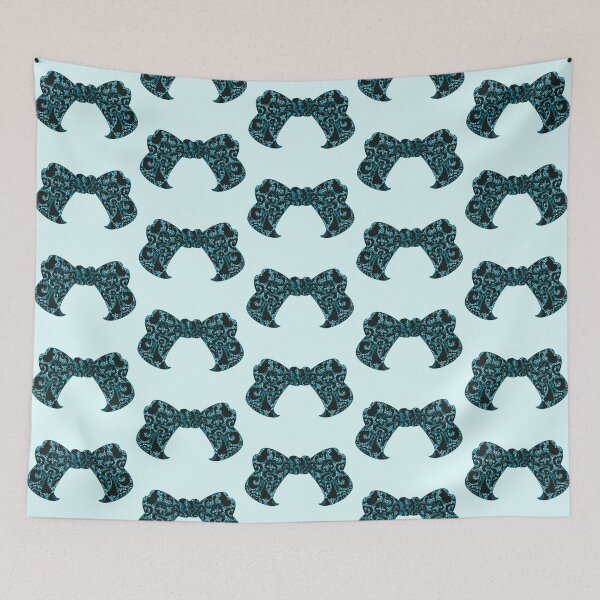 Item preview, Mint Blue Lace Bow Theme designed and sold by MissRebelArt.
