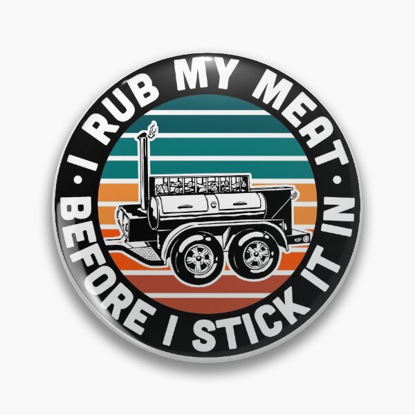Item preview, BBQ Gifts - I Rub My Meat Before I Stick It In - Smoked Brisket Offset Smoker designed and sold by JasKei-Designs.