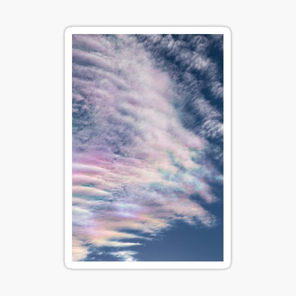 A Fantastically Colorful Iridescent Cloud Sticker