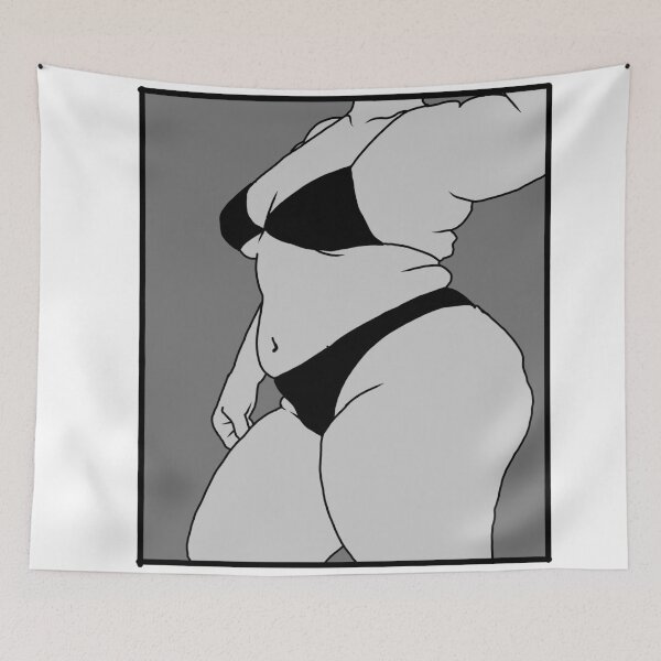 Item preview, Body Positive Swimsuit (grayscale) designed and sold by statonka.