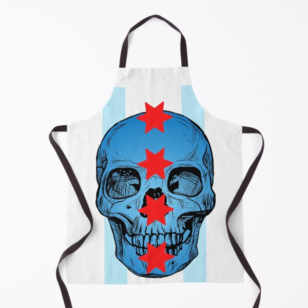 Item preview, Chicago Style Skull and Flag designed and sold by CanWearAnywhere.