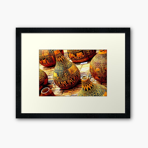 African Vases Framed Art Print
