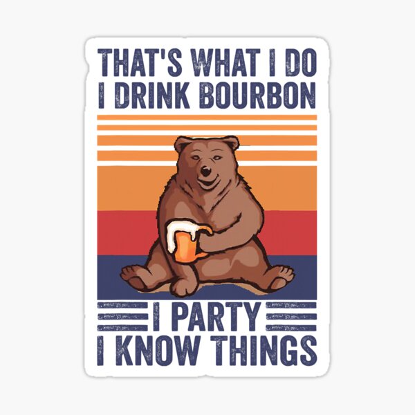 Drunks Bear Sticker for Sale by winhag