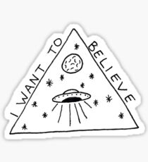 I want to believe in aliens Sticker