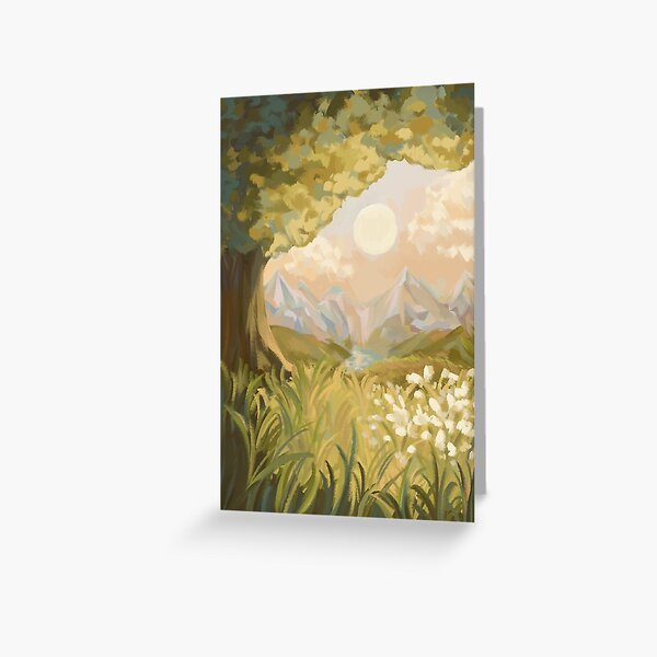 Impressionist Landscape Painting Card Design Greeting Card