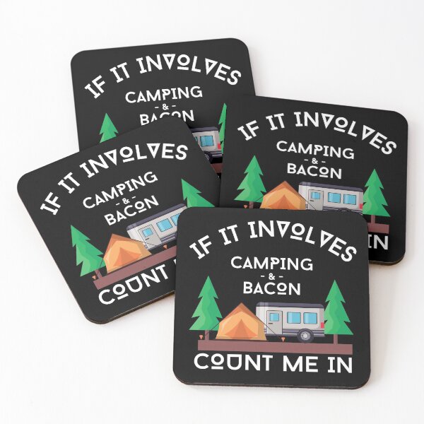 Item preview, If It Involves Camping & Bacon Count Me In designed and sold by Crafty-Mornings.