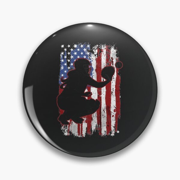 Item preview, Softball Catcher American Flag Softball Player  designed and sold by jadynbennionv.