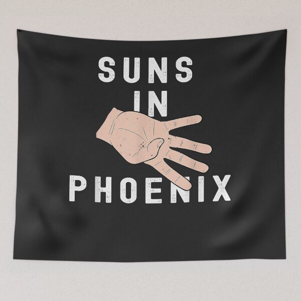 Item preview, Suns In Four Phoenix Tee - 4 Figures In A Hand Basket Ball  designed and sold by jadynbennionv.