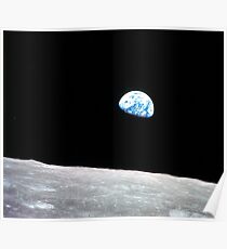 Earthrise Schönes Astronomie-Bild Poster