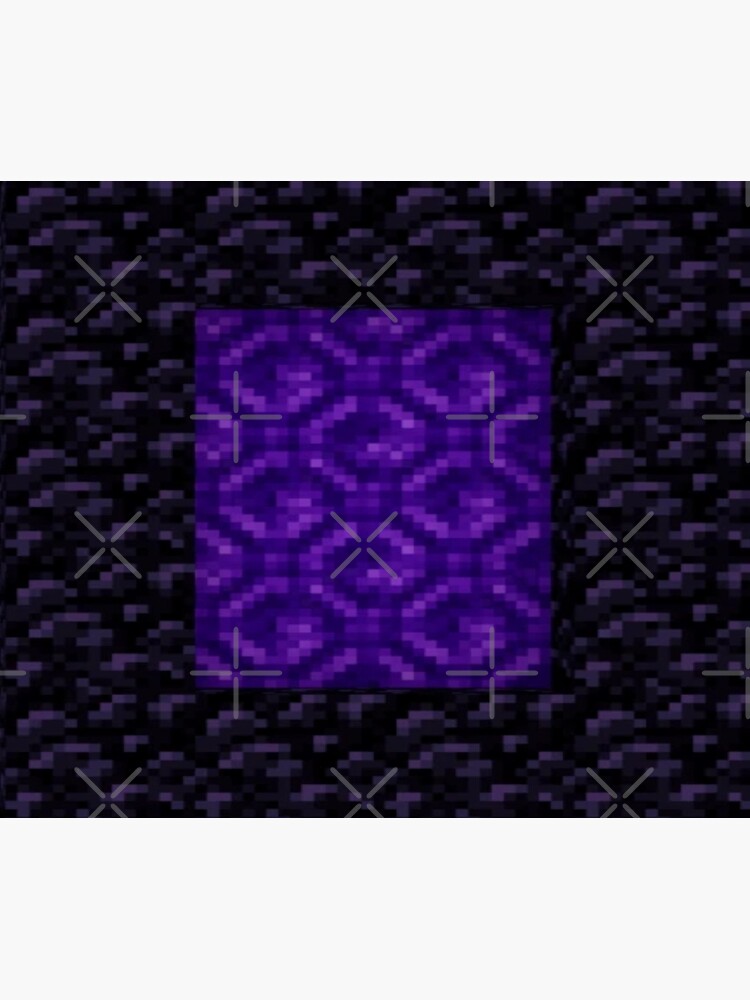 Discover Nether Portal Pixel Blanket Shower Curtain