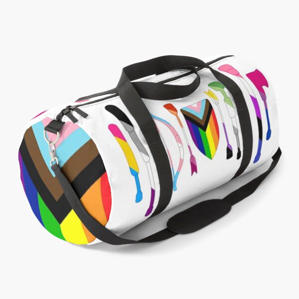 LGBT Pride Travel Duffel Bag, Rainbow Stripe Sport Tote Gym Bag Foldable  Duffel Bag Weekender Overnight Bag Carry On Handbag for Women Men