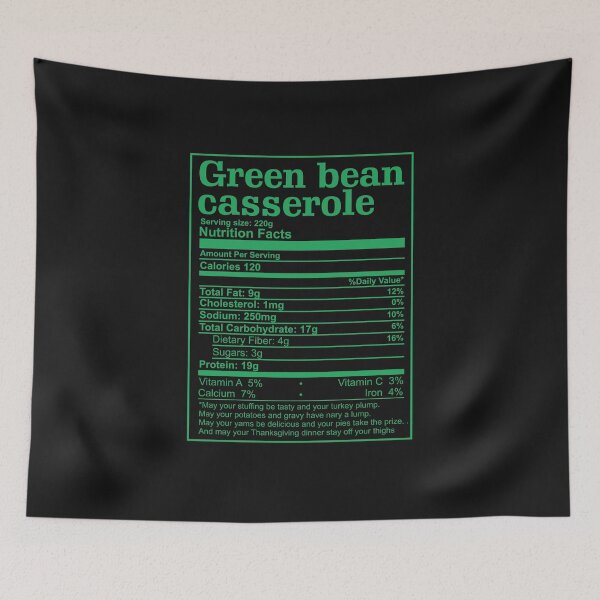 Item preview, Happy Thanksgiving Christmas Green Bean Casserole Nutritional Facts Costume Funny Family Dinner Matching designed and sold by alenaz.