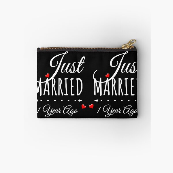 Item preview, Just Married 1 Year Ago - 1st Wedding Anniversary, 1 Year Anniversary Gift For Couple designed and sold by Mozaic Clothes.