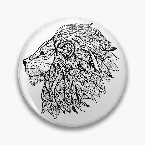 Item preview, Decorative lion head in a pattern designed and sold by Grapic-Man.