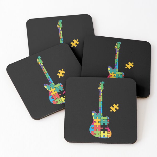 Item preview, Color Puzzle Offset Style Electric Guitar Silhouette designed and sold by nightsworthy.