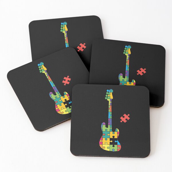 Item preview, Color Puzzle Bass Guitar Silhouette designed and sold by nightsworthy.