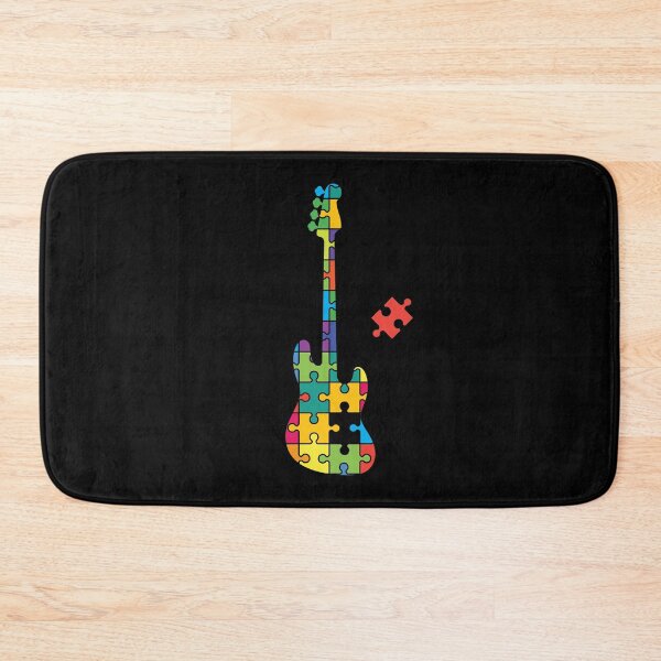 Item preview, Color Puzzle Bass Guitar Silhouette designed and sold by nightsworthy.