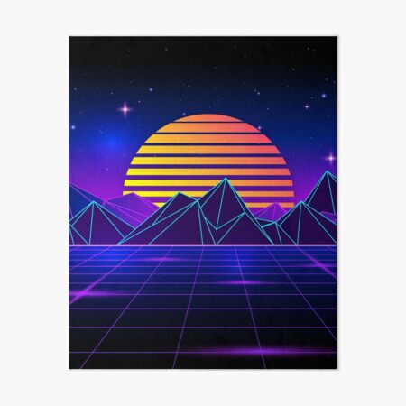 Item preview, Dazzling Retrowave Sunset designed and sold by MaiZephyr.