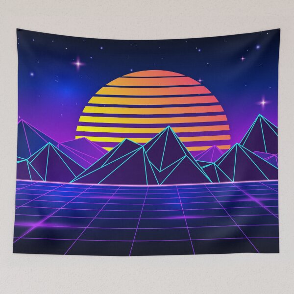 Item preview, Dazzling Retrowave Sunset designed and sold by MaiZephyr.