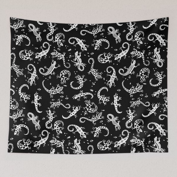 Item preview, Gecko Galore-black and white designed and sold by Linda Maliuana.