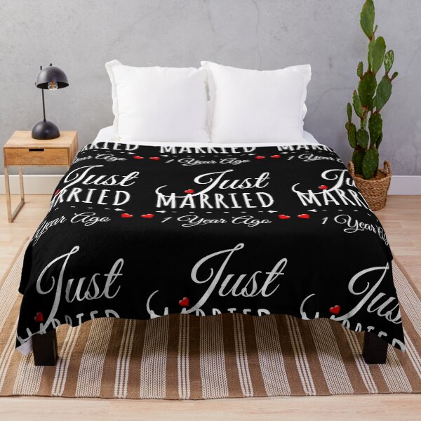 Item preview, Just Married 1 Year Ago - 1st Wedding Anniversary, 1 Year Anniversary Gift For Couple designed and sold by Mozaic Clothes.