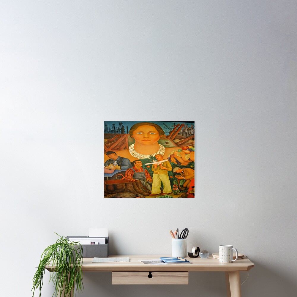 The Allegory Of California 1931 Diego Rivera Poster For Sale By   Cposter,small,square Product,1000x1000.2 