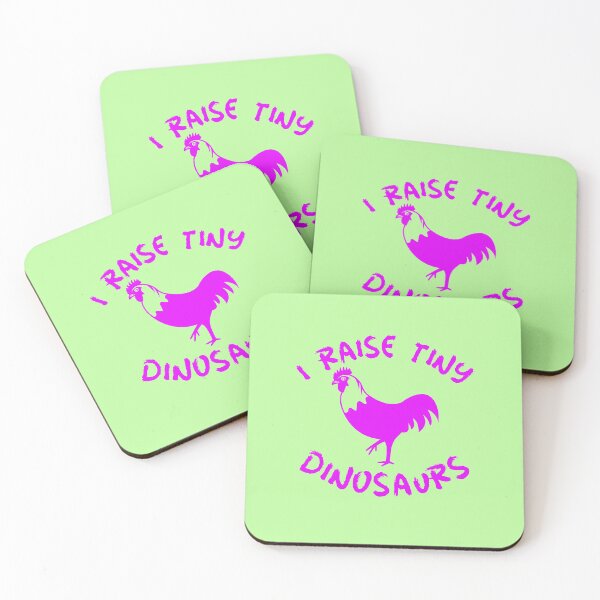 Item preview, I Raise Tiny Dinosaurs -funny chicken design in purple text designed and sold by katiekendall.