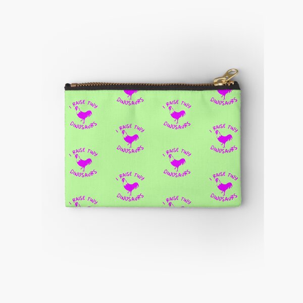 Item preview, I Raise Tiny Dinosaurs -funny chicken design in purple text designed and sold by katiekendall.