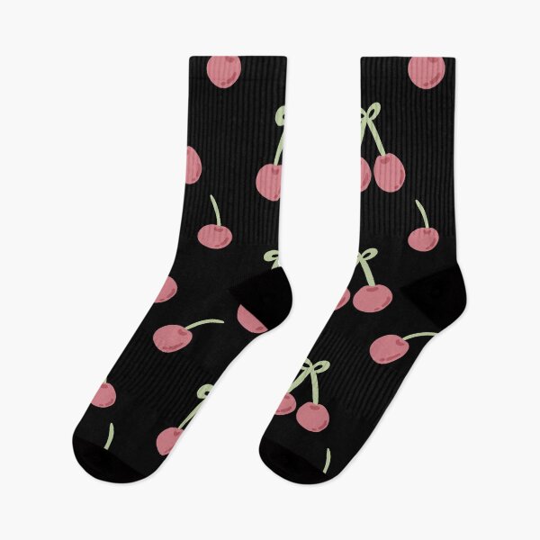 Item preview, Black Red Cherries Pattern designed and sold by cimong.