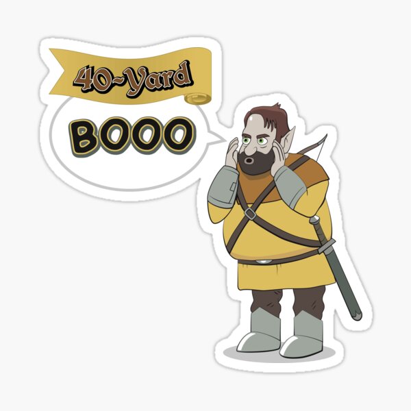 40-Yard Booo Sticker