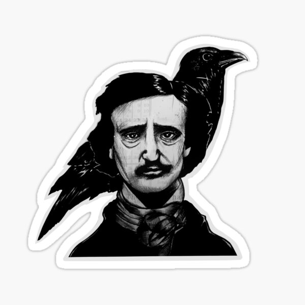 Item preview, Edgar Allan Poe with Raven CutOut designed and sold by Darxen LaVey.