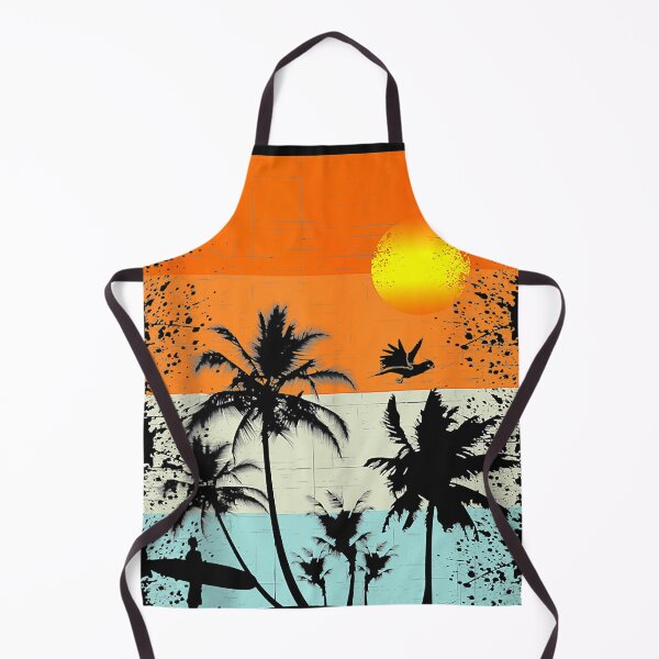 Item preview, Summer Vacation Surfers at Beach Palm Trees Retro Vintage designed and sold by SajidParvez.