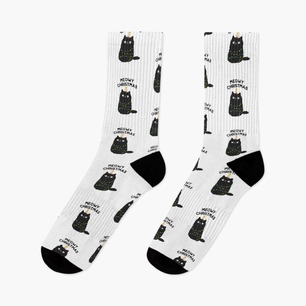 Item preview, Meowy Christmas Funny Black Cat Puns  designed and sold by punnybone.